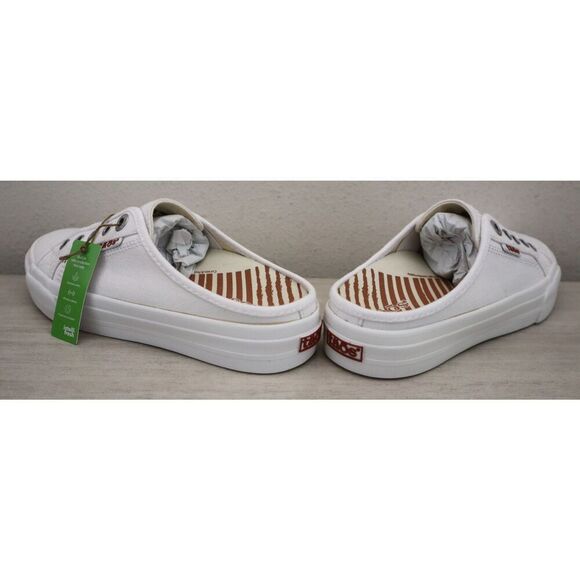 Taos 13666 Women's Sz 6M White Ez Soul Canvas Slip-On Lace-Less Mule Shoes - Picture 10 of 11